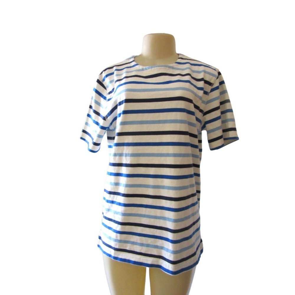 NWT, Men's Boden Short Sleeve Chichester Blue/White Stripped Shirt in Size M - Picture 3 of 7